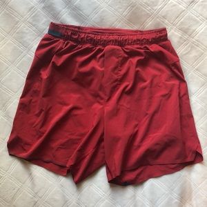Lululemon Shorts Red Running Shorts 6” Great Condition!